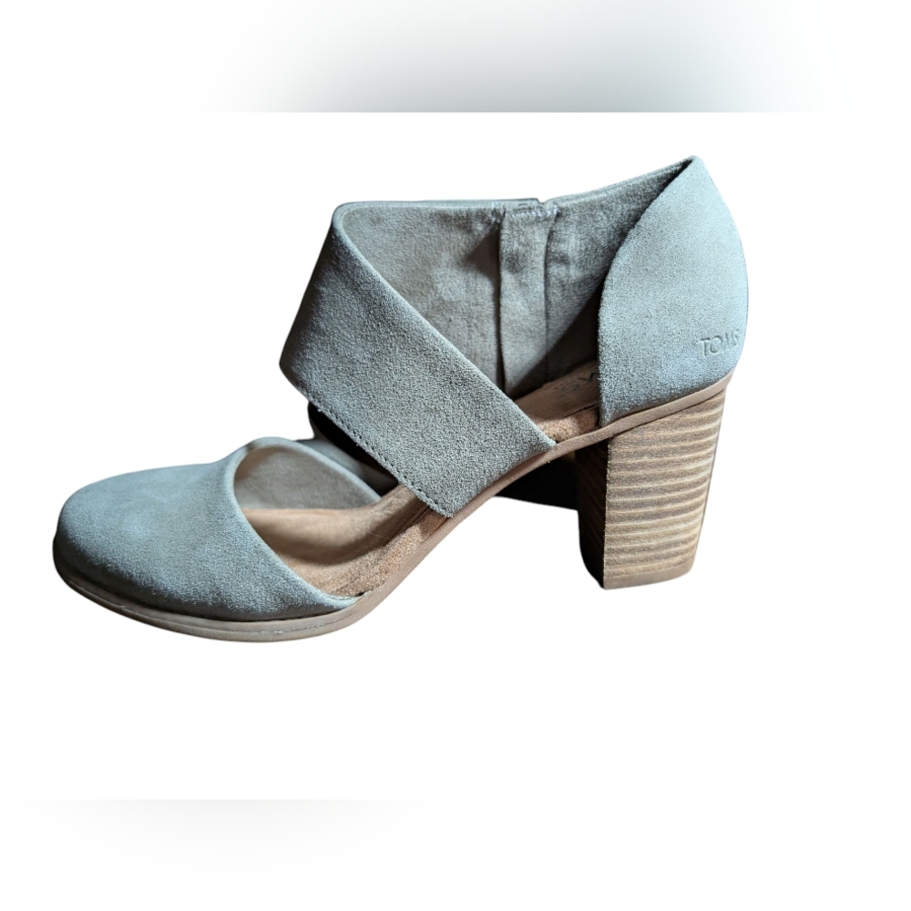 TOMS Women's Suede Heeled Shoes - Gray